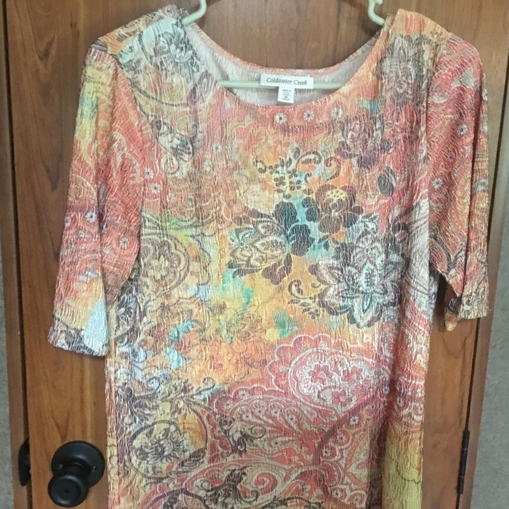 Coldwater Creek Women’s Medium 3/4 Sleeve  Blouse